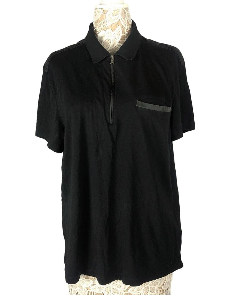 Michael Kors mens dress black short sleeve Tshirt size XL
